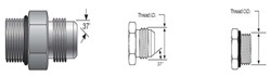 Male O-Ring Boss to Male JIC 37° Flare