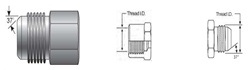 Male JIC 37° Flare to Female Pipe NPTF