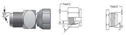 Male JIC 37° Flare to Female JIC 37° Flare